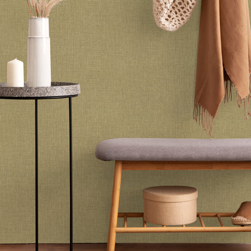 "Finesse 304.8m x 1.32m Textured Non-Pasted Roll, Khaki