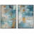 Grunge Abstract Paint Stroke Effect " Teal Brown Grunge Stroke Collage " 2 - Pieces-87607417-87607418-119400727