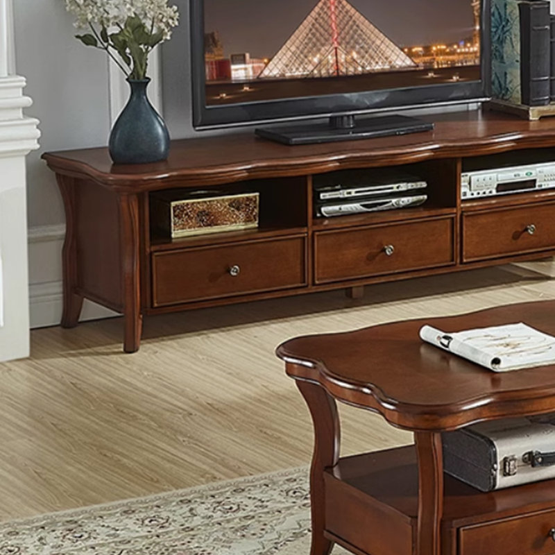 Retro classic design sense solid wood coffee tabl, 19.68" H x 39.37" L x 22.44" W, Brown