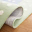 Tapis bleu / vert en laine / coton touffeté à la main à pois-87911987