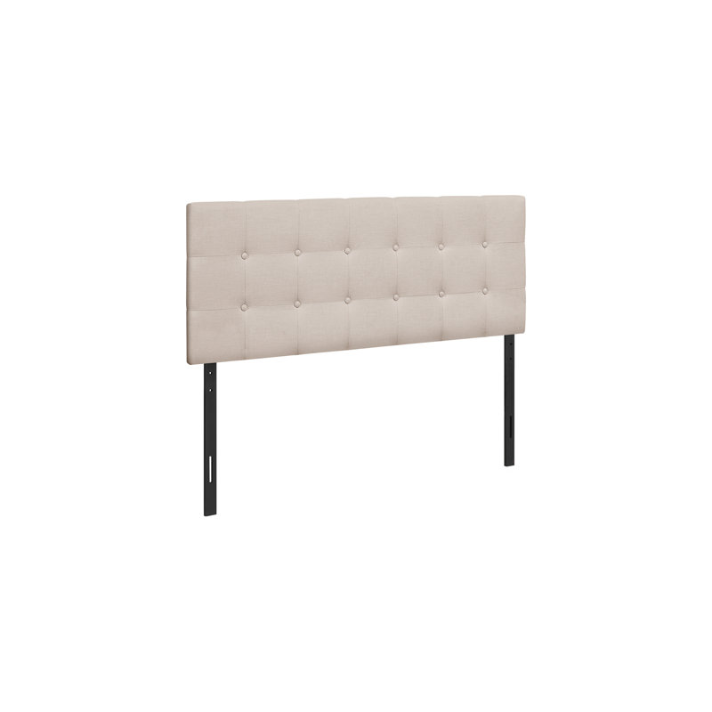 Tête de lit tapissier pour chambre à coucher - aspect cuir, style transitionnel (en double, mais gardé selon la liste originale)