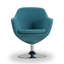 Chaise d'appoint pivotante rembourrée en métal Cesson-1463543059
