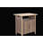 Outdoor Wicker Bar Cart, Patio Wine Serving Cart w/Wheels , Rolling Rattan Beverage Bar Counter Table w/Glass Top for Porch Backyard Garden Poolside Party, Light brown-896073856