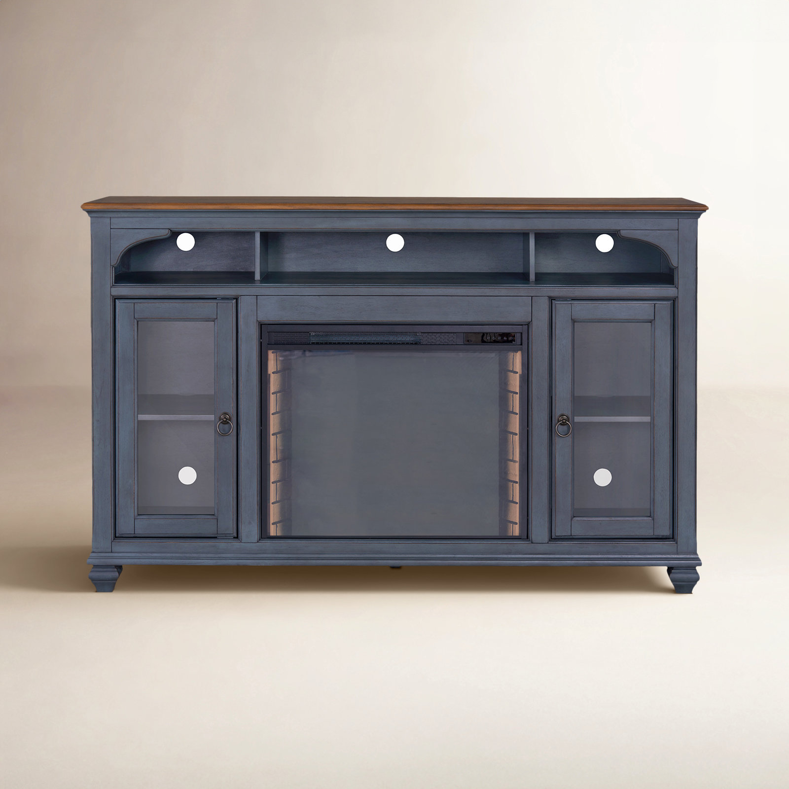 Wolfdale Electric Fireplace TV Stand, 40"H x 66"L x 18"W