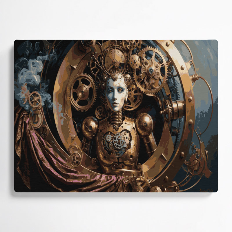 Art mural en métal Sci Fi, H 240 po x l 240 po x P 0,05 po