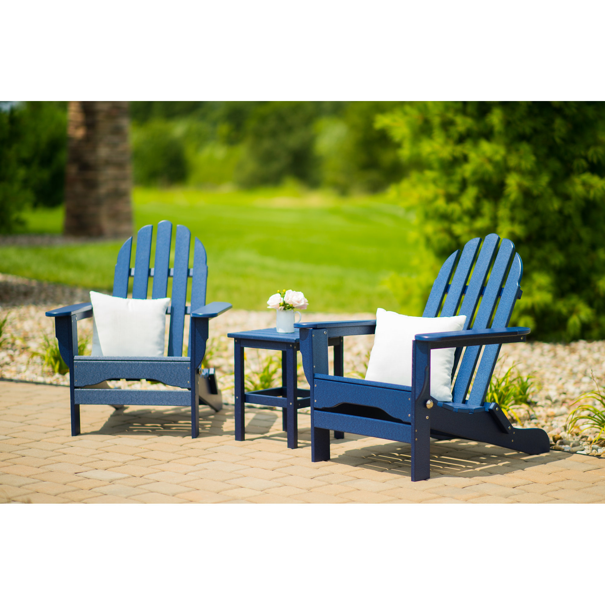 Leighton 2 - Person Patio Conversation Set, Royal Blue