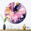 Horloge murale mauve et rose-93380041