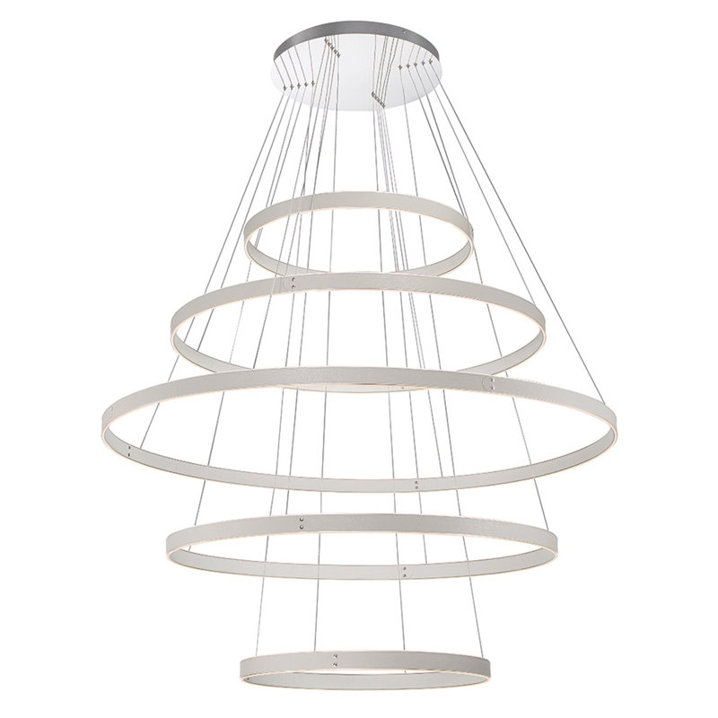 Lustre 1 lumière Verdura, Gris / blanc