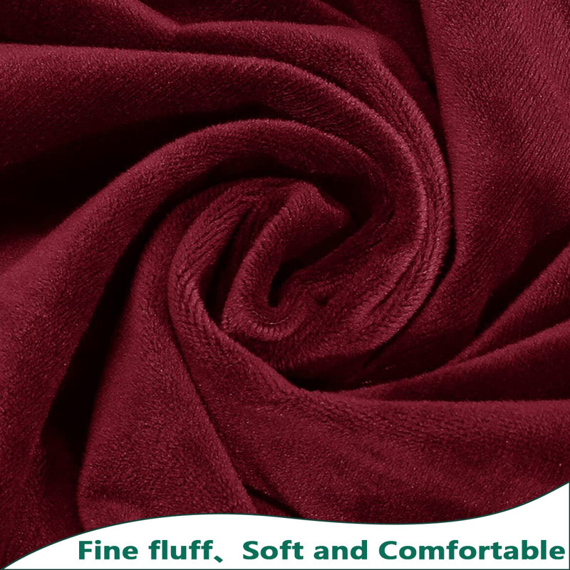 Housse pour canapé de coin Elastic, Rouge vin, H 38 po x l 58 po x P 43 po