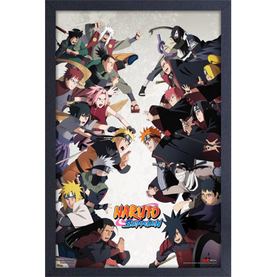 Naruto- Group Battle 11x17 Gel-Coat Framed Print