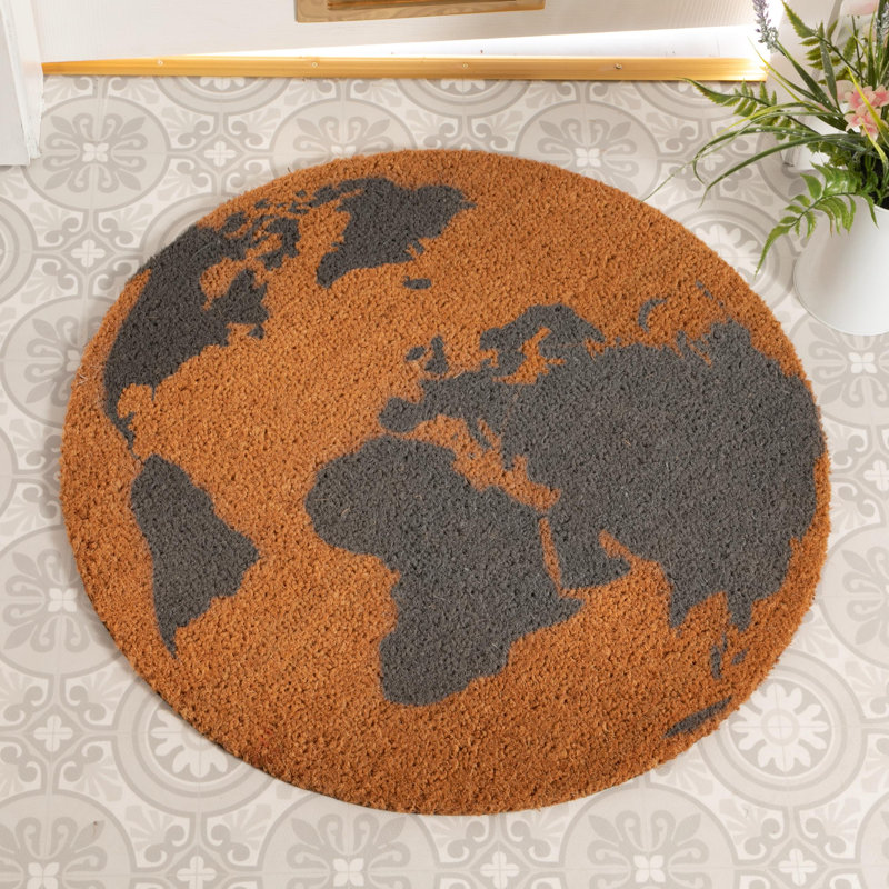 Purdue Non-Slip Indoor Doormat, Grey/Beige