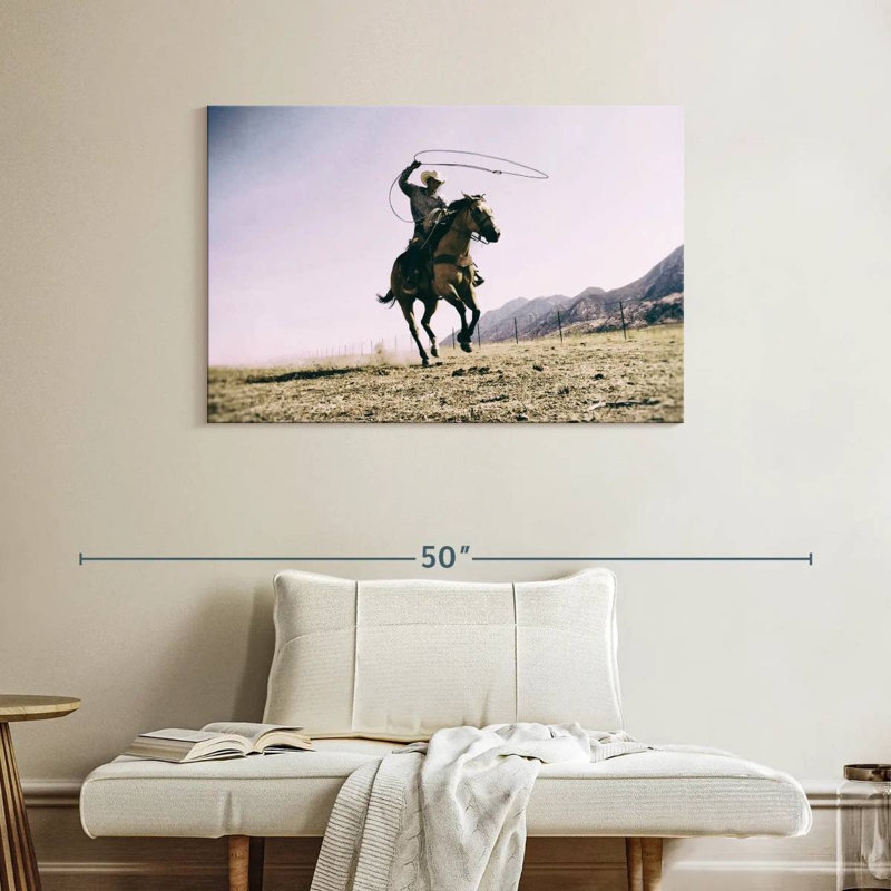 Lelar Cowboy et son lasso, H 26 po x l 39 po