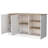 Kitchen Island With Open Shelves And Enclosed Space In White Ash 2-door Modern Style