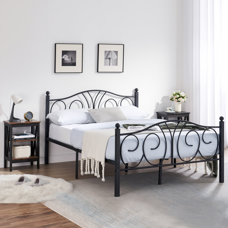 Ensemble de chambre à coucher et tables de chevet 3 pièces Alsa, Brun, Simple
