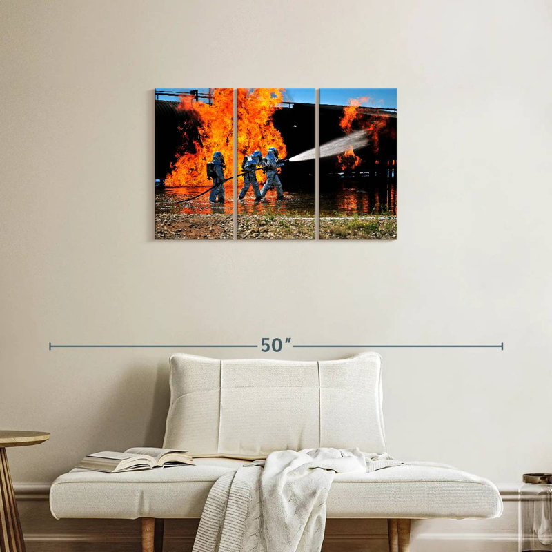 Simulated Fire Emergency, 20" H x 33" W