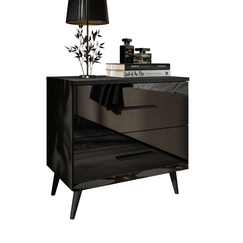 Wyandotte 55cm W Plywood / Laminate Board Bedside Table