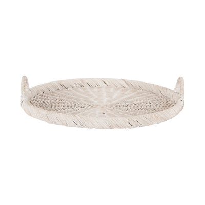 Round Woven Rattan Tray