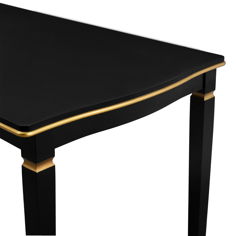 Ensemble de table de salle à manger 6 pièces, table rectangulaire de 60 po, 4 chaises capitonnées à haut dossier et 1 banc pour la salle à manger et la cuisine (noir)
