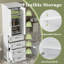 Meuble-lavabo autoportant de 71,6 po: porte double, 3 tiroirs (tiroir profond inclus), tablettes réglables, poignées noires, stratifié PB durable et panneau de fibres à densité moyenne | Idée cadeau
