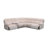White Stripe Fabric And Technical Fabric U Shaped Multifunctional Sofa Set