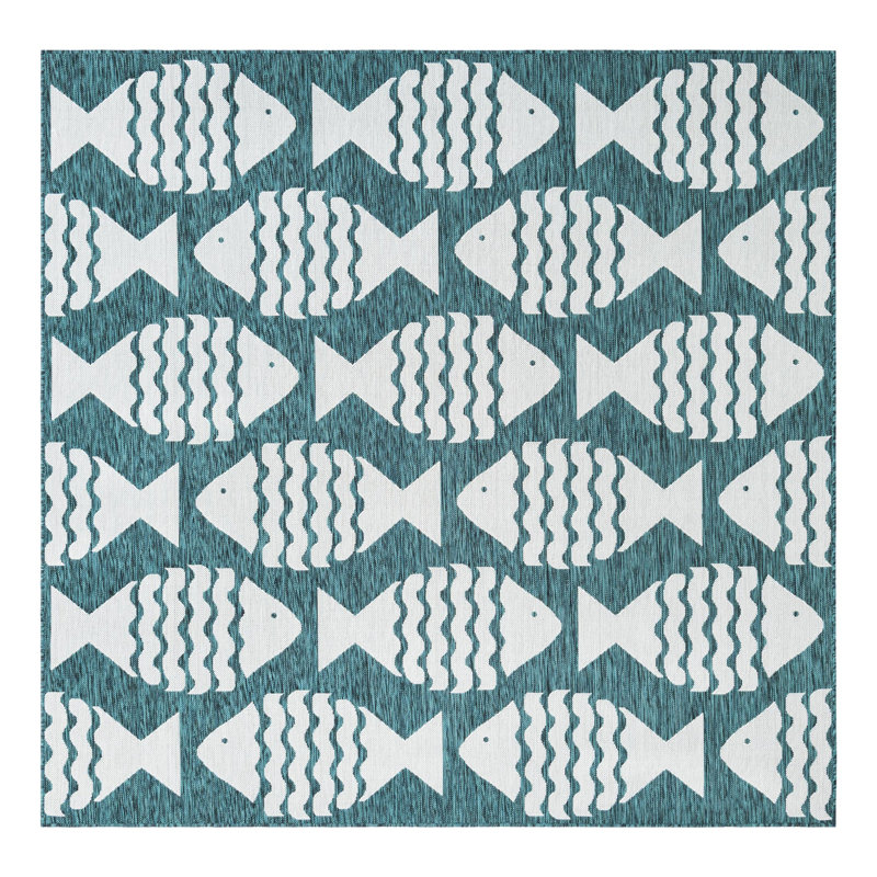 Tapis d'extérieur intérieur / extérieur Coastal, Carré 7 pi 10 po