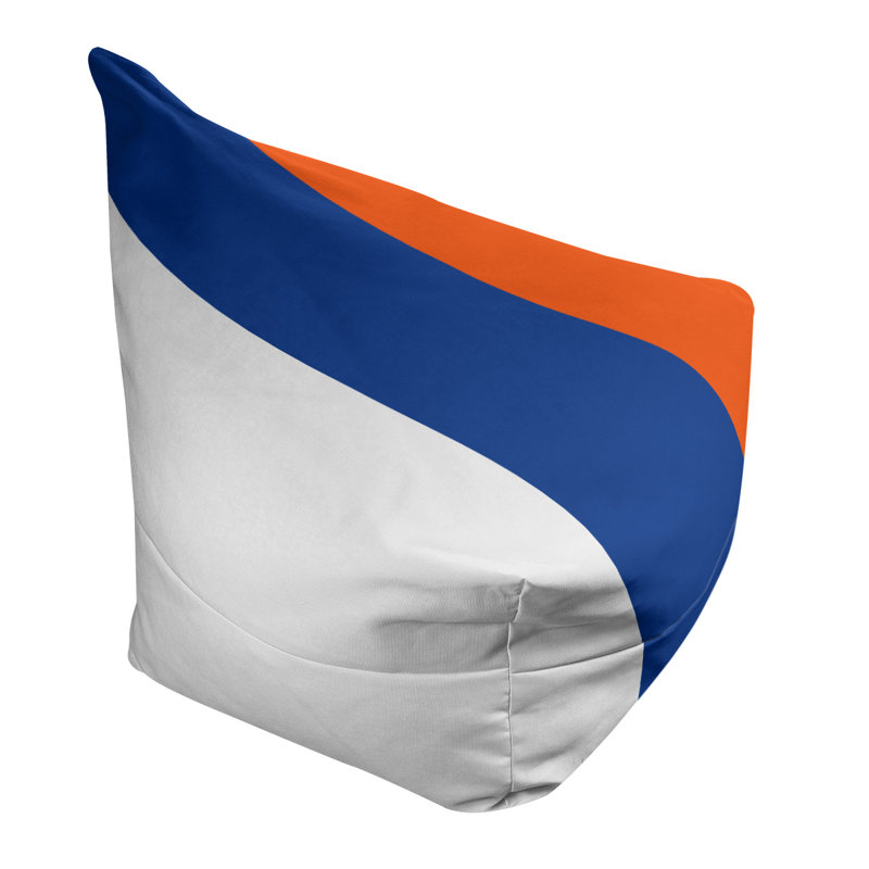Sac de pois classique, H 30 po x l 27 po x P 27 po, Blanc / outremer / orange