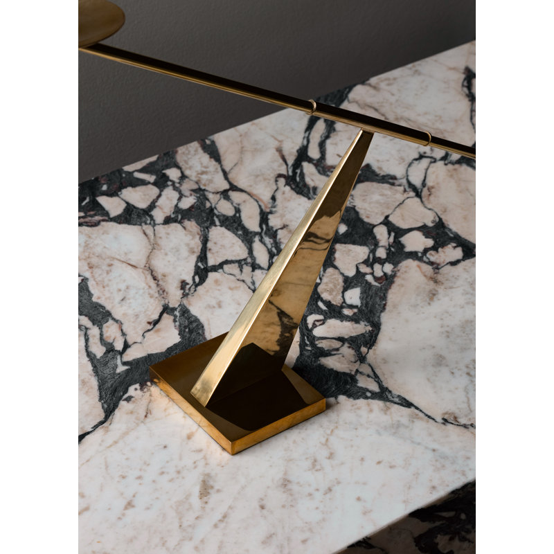Interconnect Candlestick, Polished Brass, 16.3" H x 27.6" W x 5.1" D