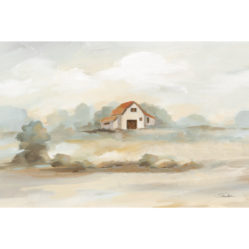 The Old Farm Landscape Crop by Silvia Vassileva - Wrapped Canvas Print, 30cm H x 46cm W