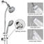 Drill-Free Stainless Steel Slide Bar Combo Rain Showerhead 7-Setting Hand, Dual Shower Head Spa System-122404512
