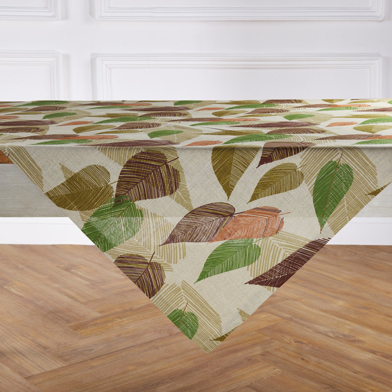 Falling Leaves - 100% Pure Linen Table Throw