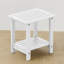 Tables de bout à double couche Adirondack, table de bout carrée et résistante aux intempéries 16 po pour patio, piscine et porche, blanc-930314077