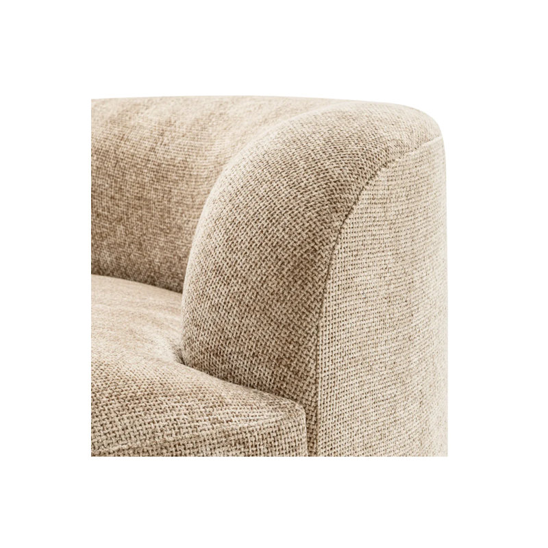 Björn 59.06'' Armless Curved Loveseat, Lyssa Sand Viscose Blend