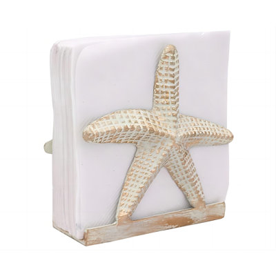 Nautical Napkin Holder, Lunch, Dinner, Nautical Collection Napkin Holder, Made Of Metal (Star Off-White)