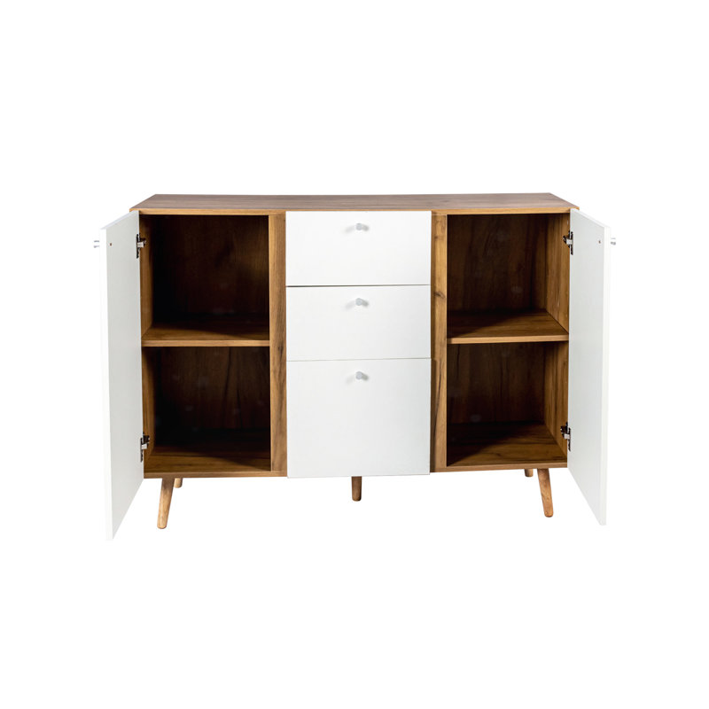 Versatile Sideboard Cabinet with Multiple Storage Options for Various Rooms