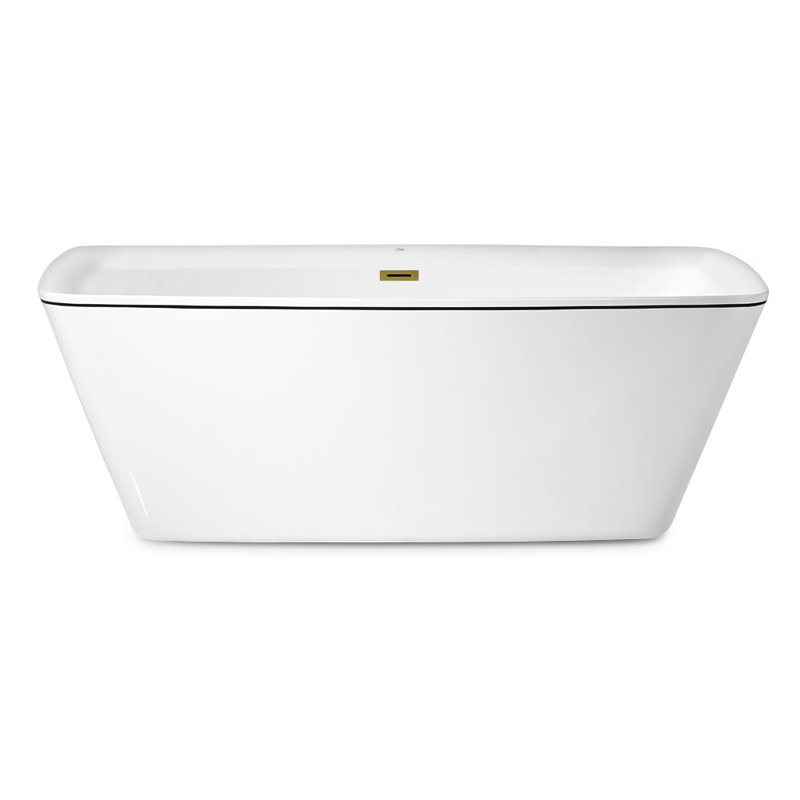 Baignoire autoportante à roulettes, Or poli