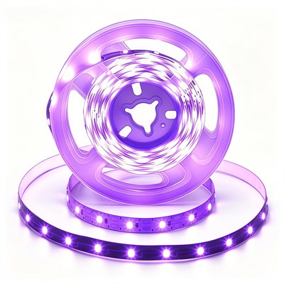 Ruban lumineux à DEL mauve USB 5V, ruban lumineux flexible SMD 2835 60LED / m avec interrupteur marche / arrêt, cordon lumineux non imperméable à DEL de 3 m pour la décoration de la pièce
