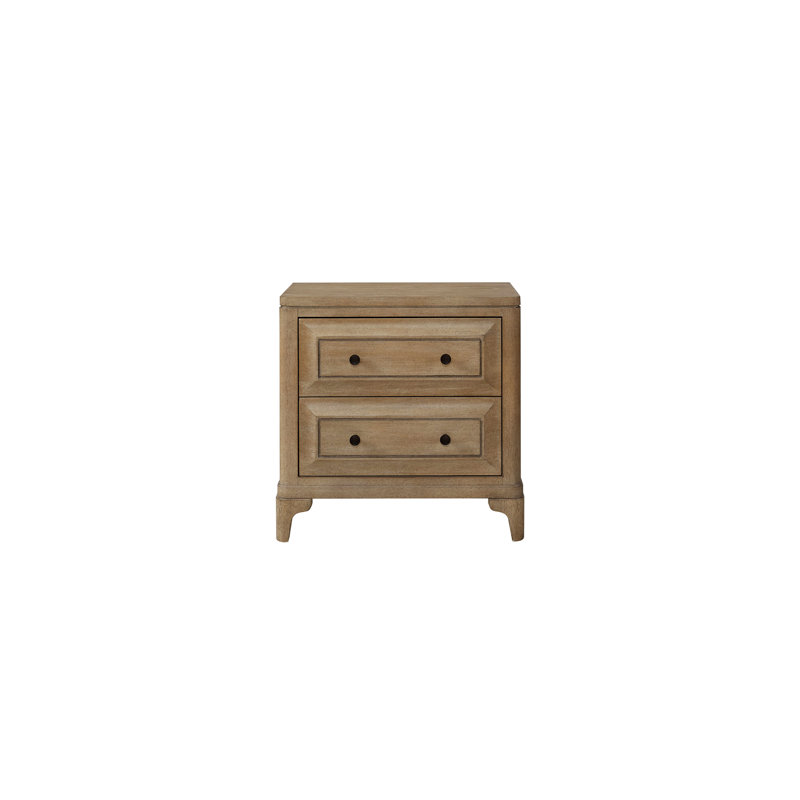 2 Drawer Nightstand With Sand Finish