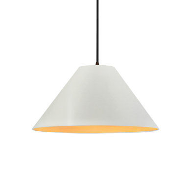 Radiance - Luminaire suspendu 1 lumière Avola - Bisque - Bronze foncé - l 15 po x H 7,25 po - ampoule remplaçable - cordon noir