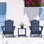 Chaise Adirondack pliante en plastique / résine Delman
