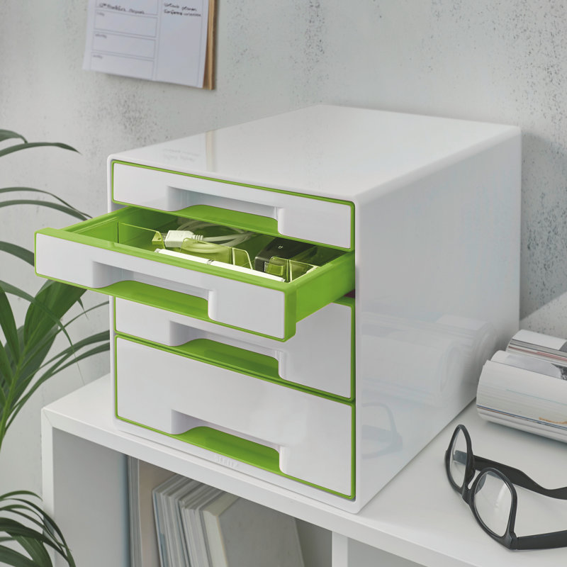Wow Plastic Paper Organiser, White/Green