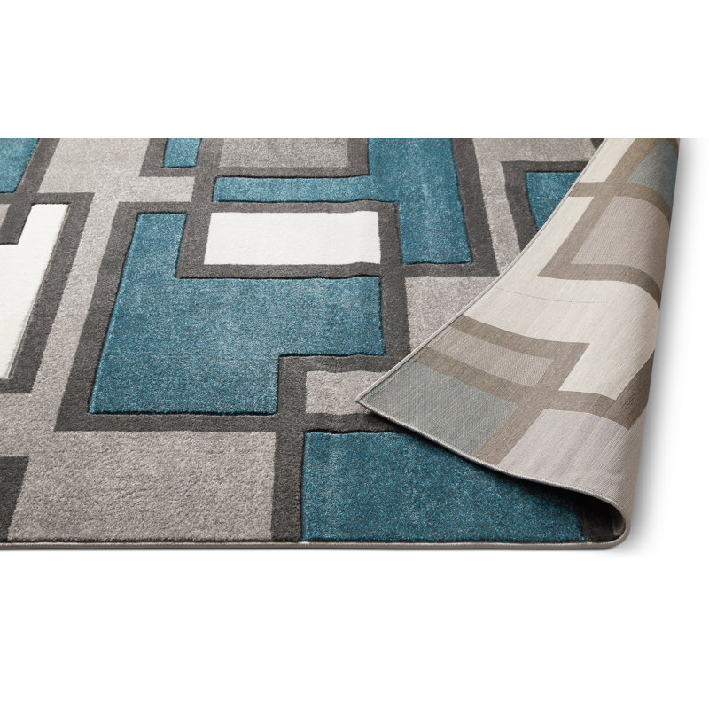 Scheel Geometric Indoor Rug, Rectangle 5'3" x 7'3