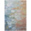 9' X 12' Copper Blue And Artichoke Green Abstract Washable Indoor Outdoor Area Rug