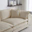 Canapé modulaire en chenille beige: 2 pour un salon modulaire confortable avec assise profonde
