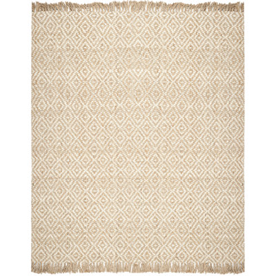 Jakwan Natural Fiber Hand Woven Jute Geometric Rug