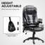 Fauteuil de massage avec vibration 6 points, noir-592649924