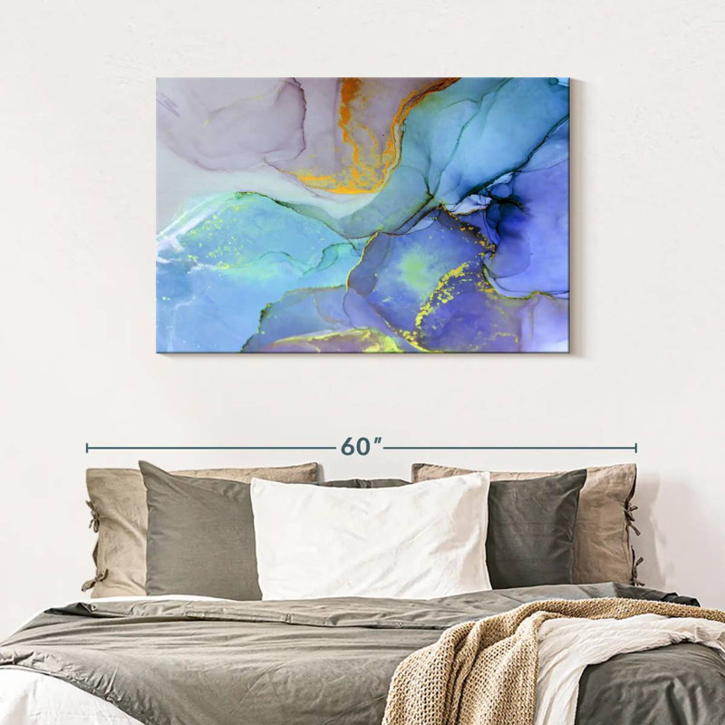 Avery Light Marble Abstract, 30" H x 45" W