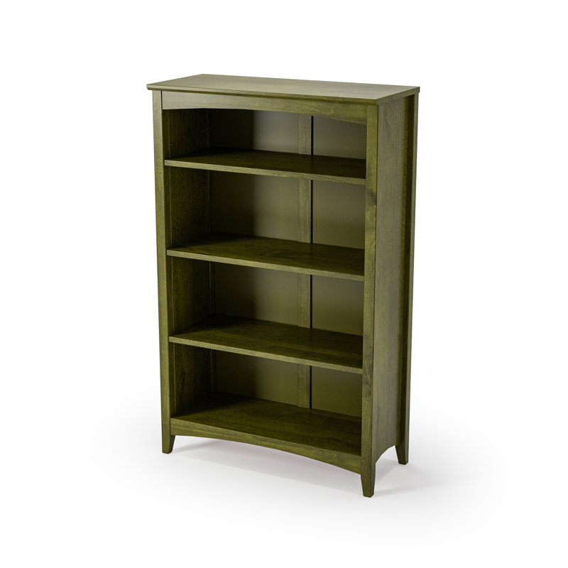 Colton Bookcase, (4 Shelves) 48" H x 30" W x 13"D, Olive Grove Green
