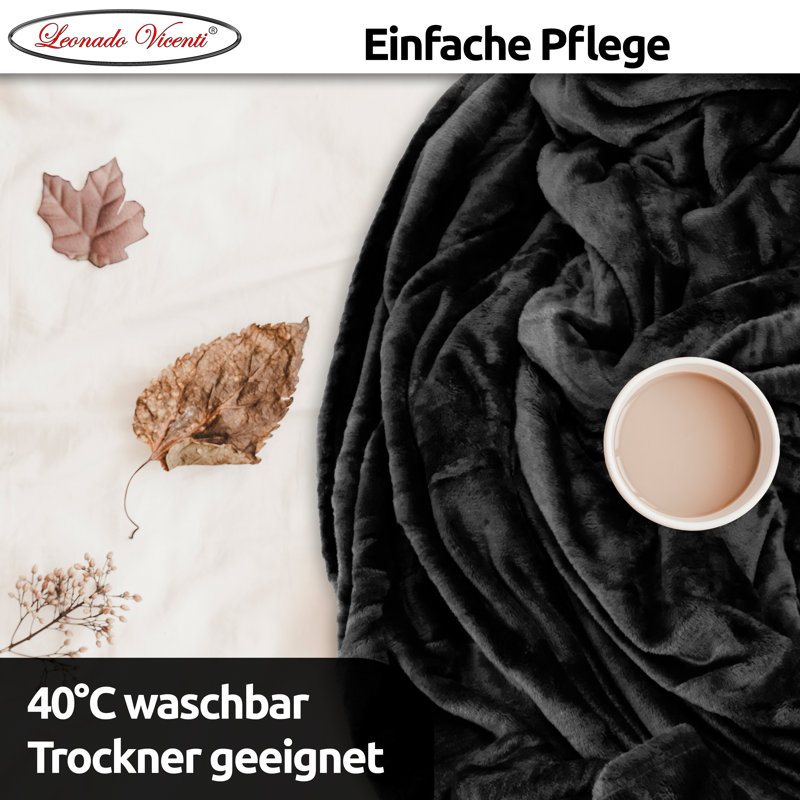 - Throw Blanket, Black