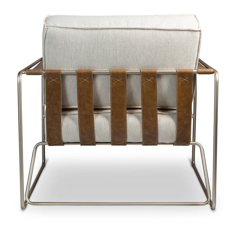 Modern Brazilian Armchair, Medley Ivory Performance Basketweave