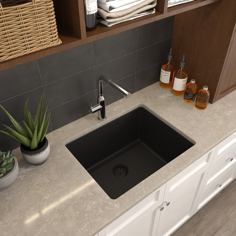 Rockport 25'' L x 21.75'' W Laundry Sink, Black